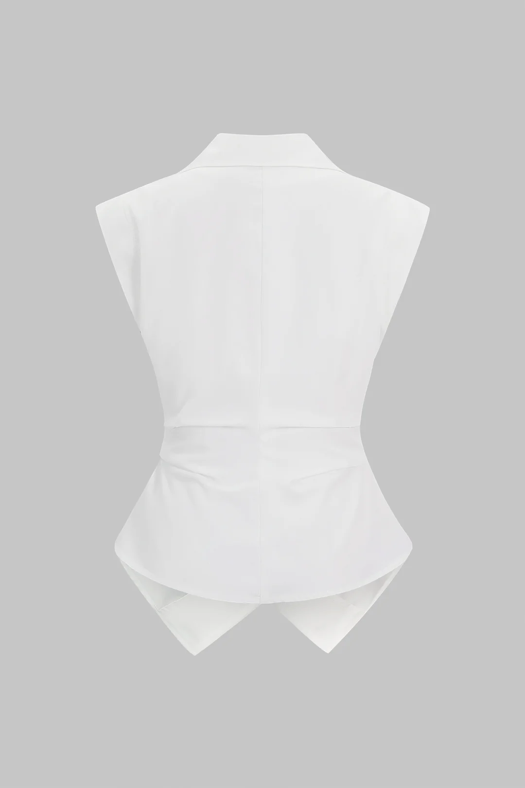 Solid Lapel Tank Top - Image 2