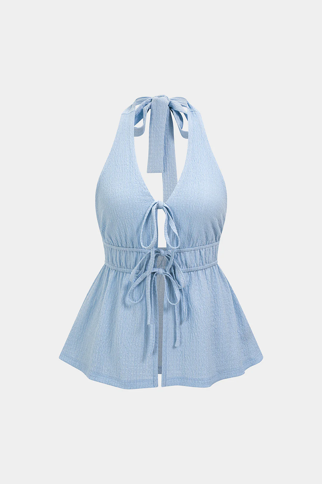 Halter Neck Tie-Up Backless Tank Top