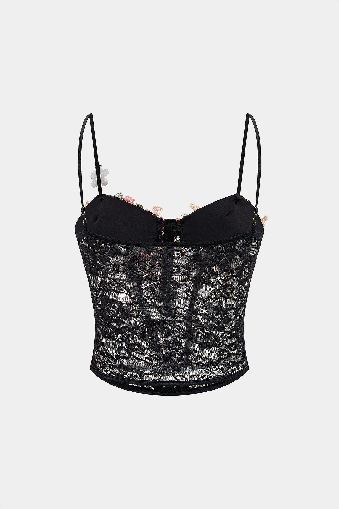 3D Flower Lace Corset Cami Top - Image 2