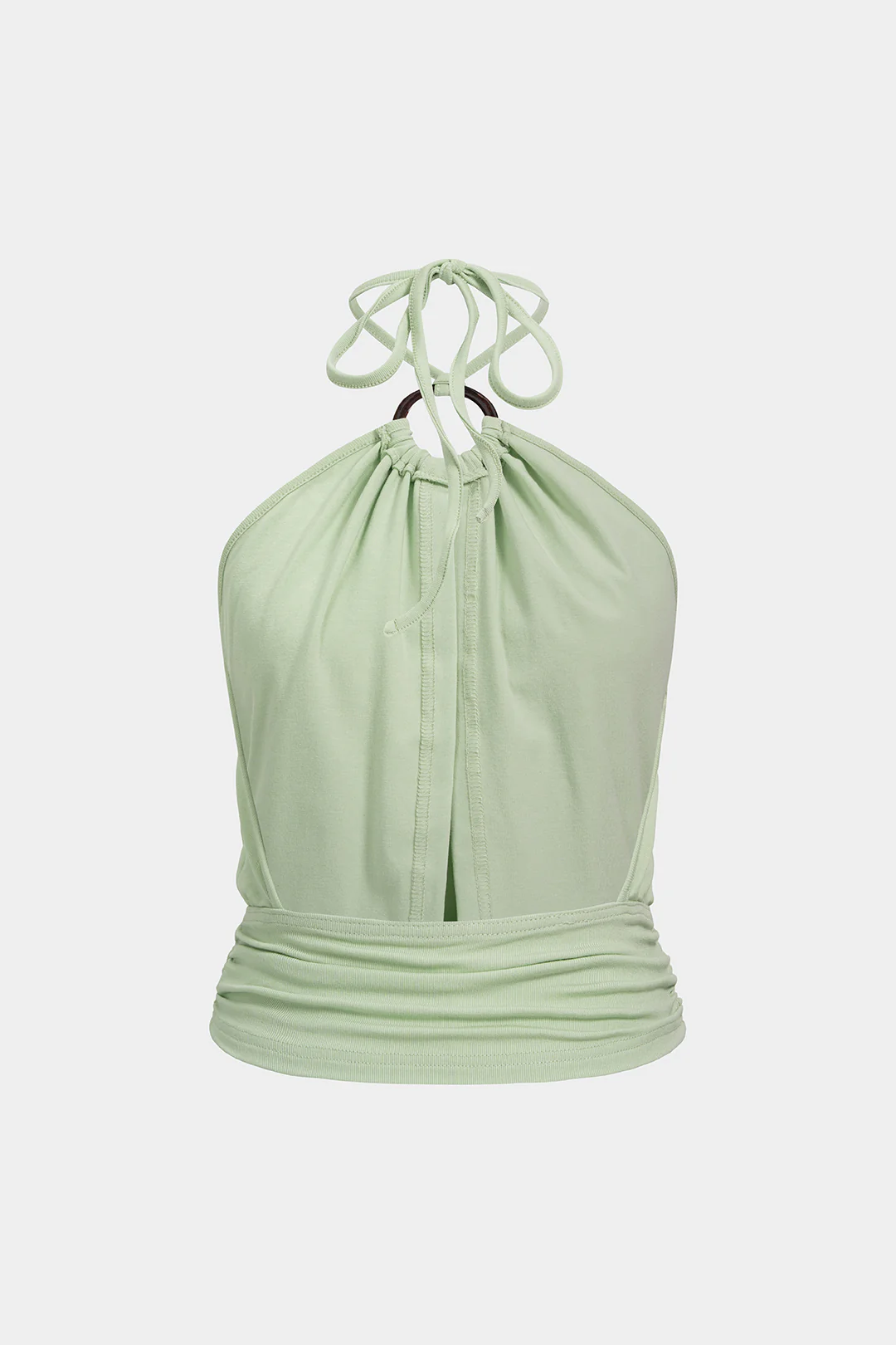 Halter Neck Tie-Up Cut Out Backless Cami Top - Image 2