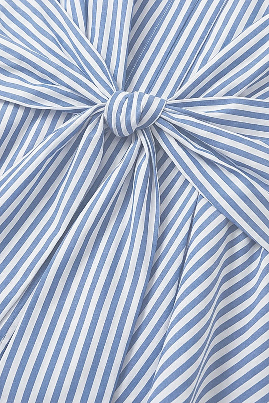 Striped Print Linen Knotted Tank Top - Image 3