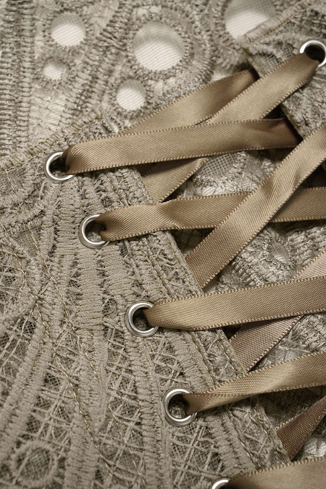 Mesh Lace Tie Back Tube Top - Image 3
