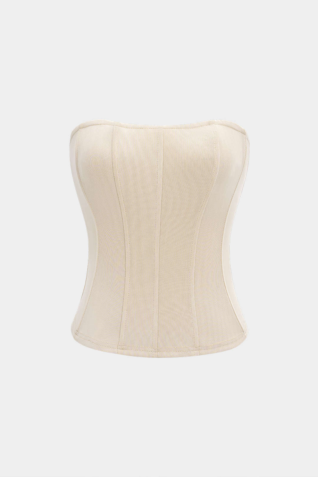 Mesh Corset Zipper Tube Top