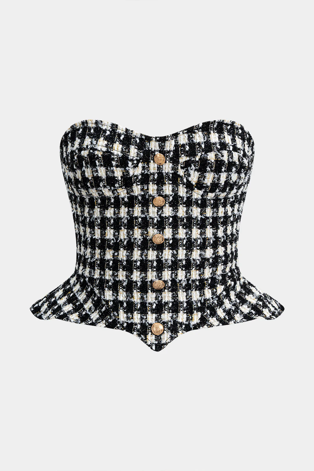 Zipper Strapless Tube Top