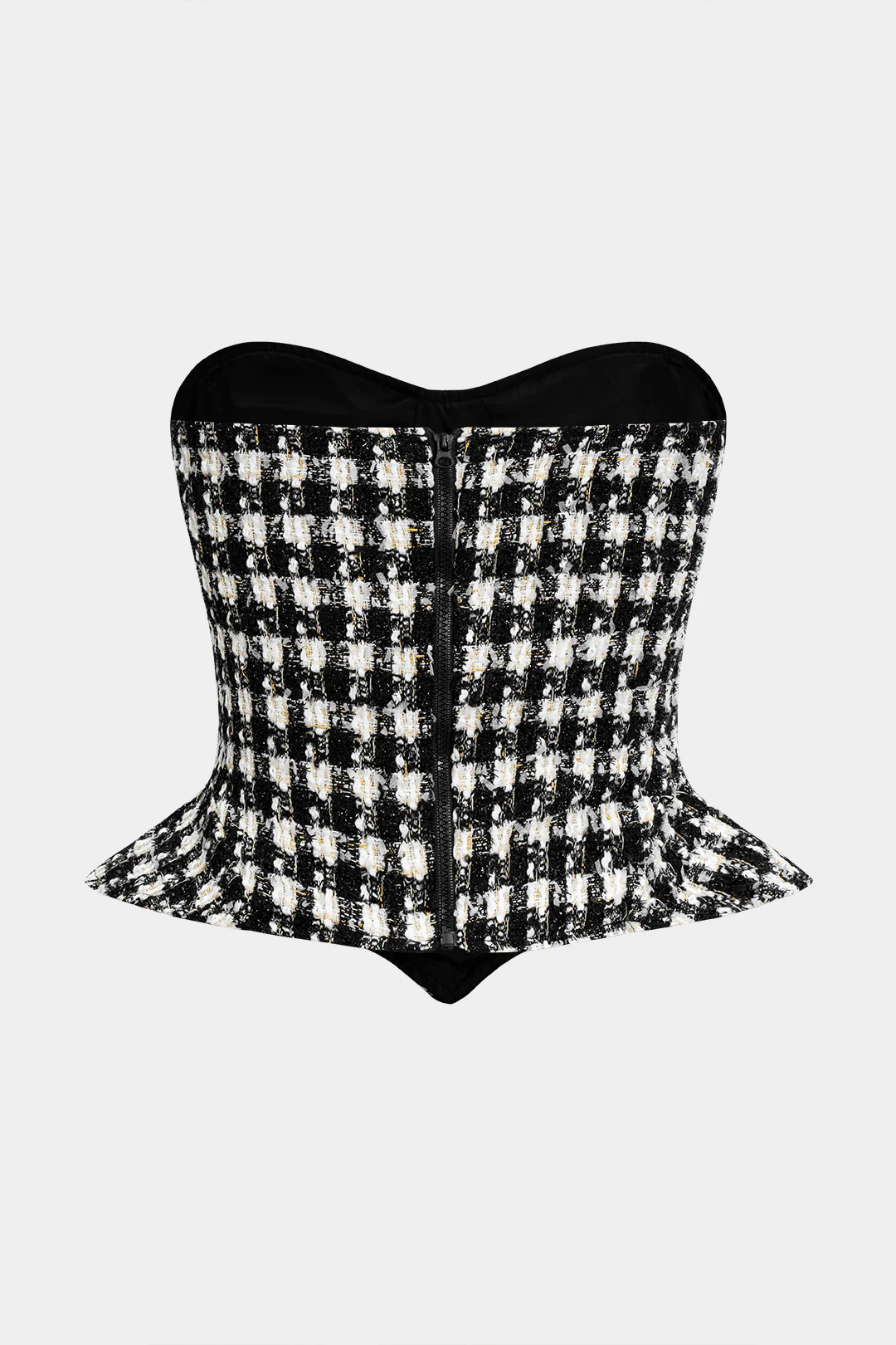 Zipper Strapless Tube Top - Image 2