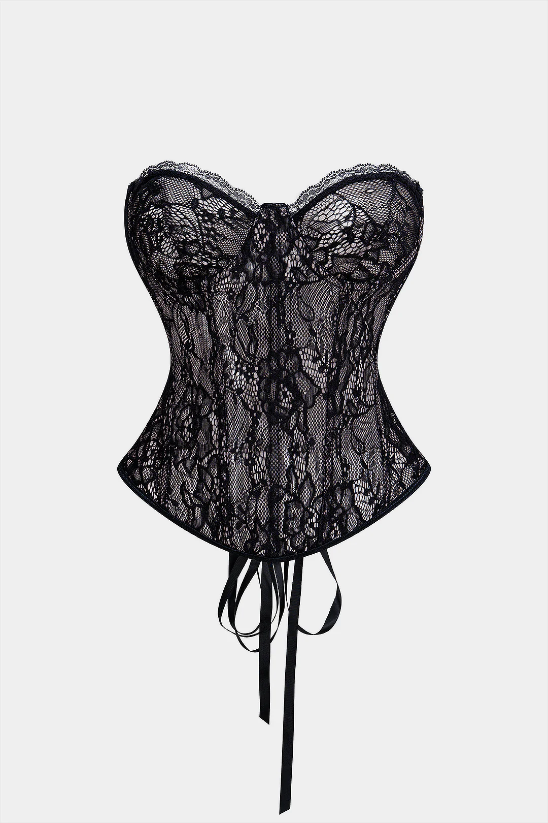 Bustier Backless Tie Corset Top