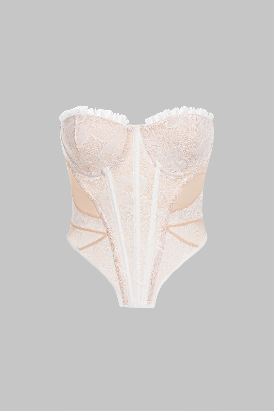 Lace Patchwork Tube Top