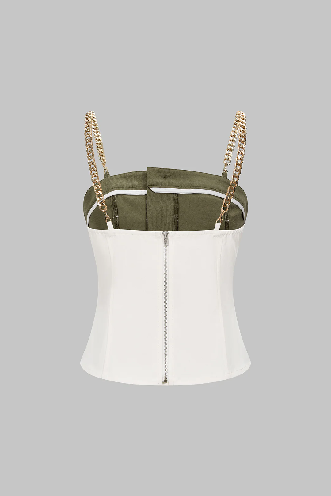 Metallic Chain Contrast Cami Top - Image 2