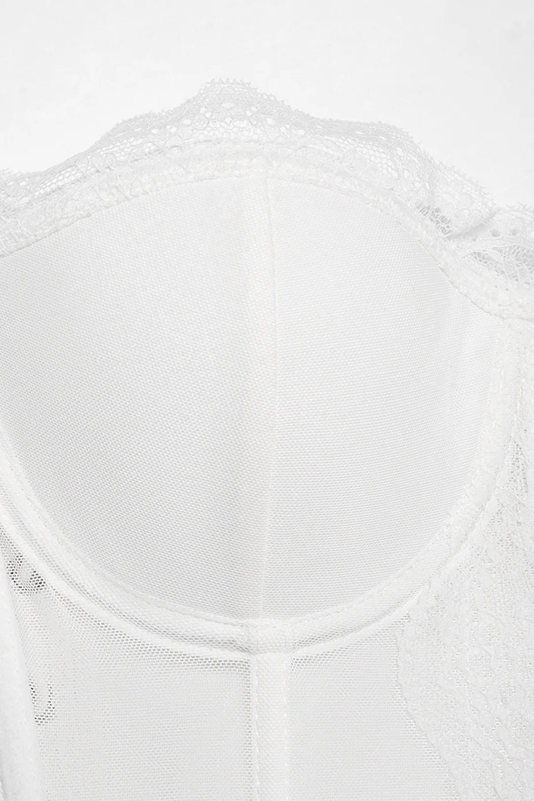 Lace Crossed Tie-Up Corset Tube Top - Image 4