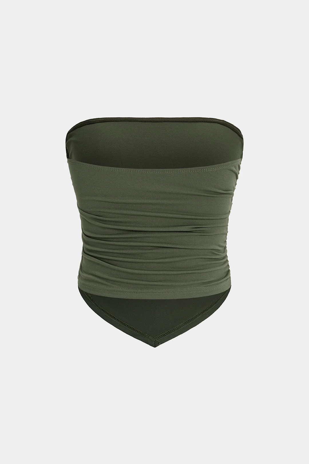 Ruched Button Tube Top - Image 2