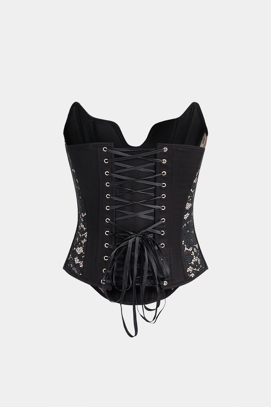 Lace Patchwork Embroidery Tie Back Tube Top - Image 2