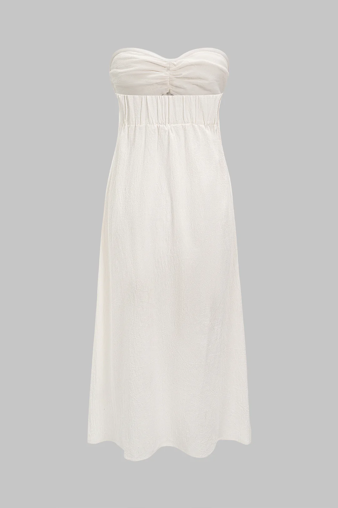 Contrast Binding Ruched Asymmetrical Tube Top - Image 7