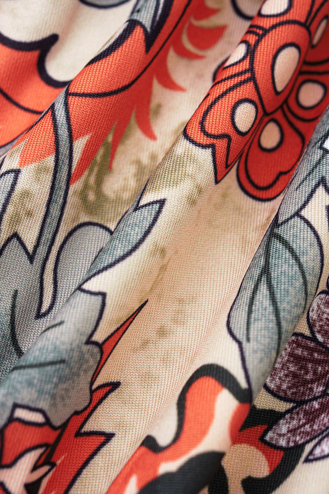 Artistic Print Ruched Tube Top - Image 3