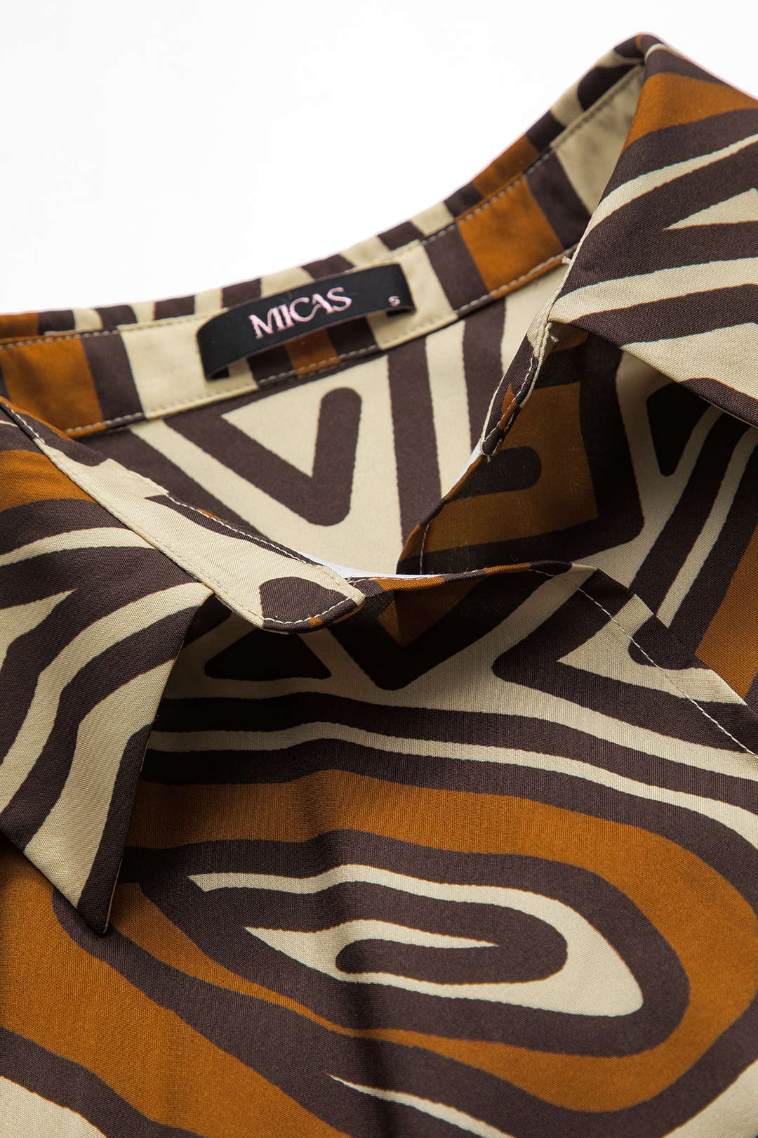 Bohemian Print  Tie Front Short-Sleeve Shirt - Image 4