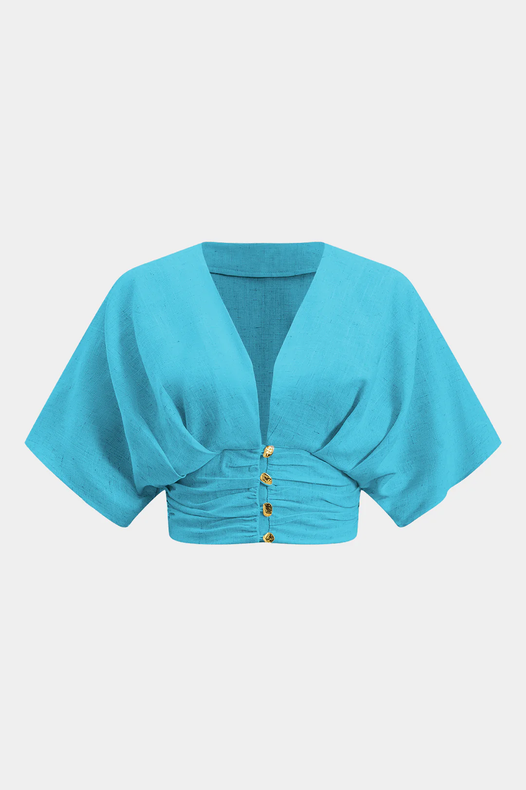 Linen Metallic Short-Sleeve Shirt - Image 9
