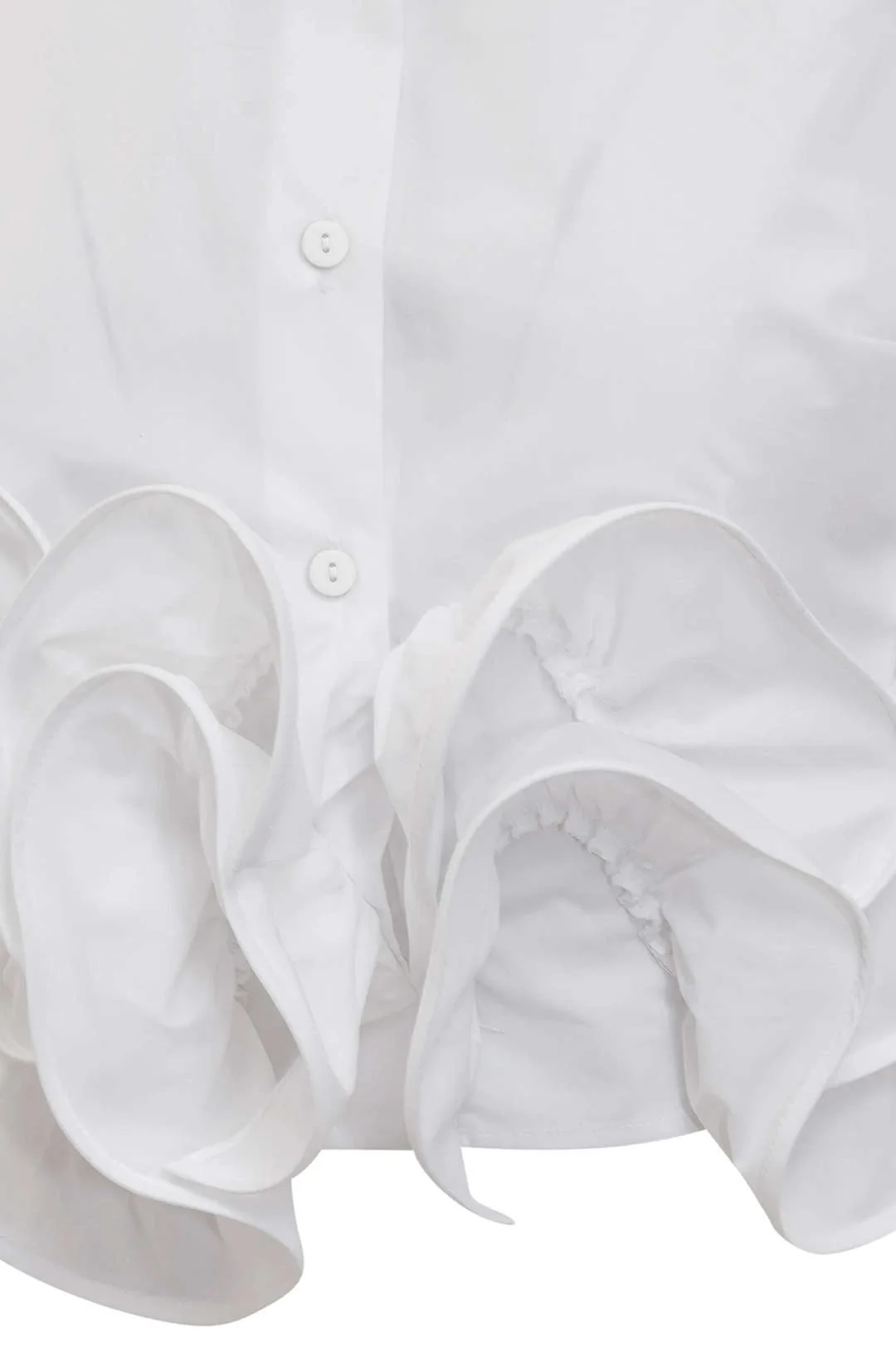 Button Ruffle Ruched Tank Top - Image 3