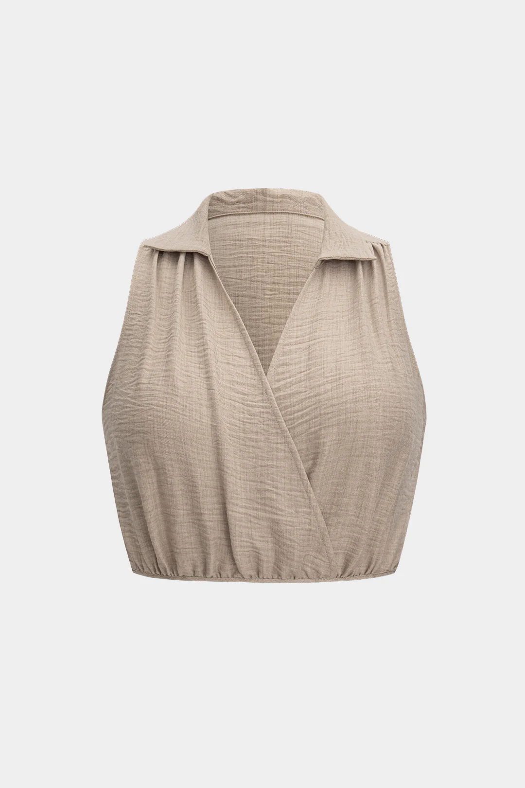 Plus Size Crossed Tie Shirt