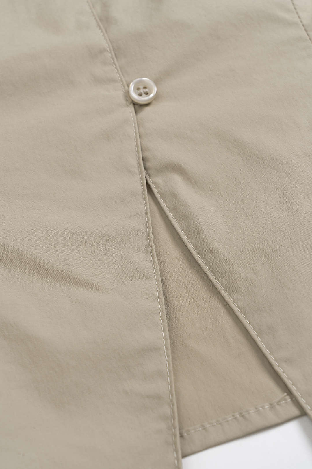Linen V-Neck Button Pocket Short-Sleeve Shirt - Image 5