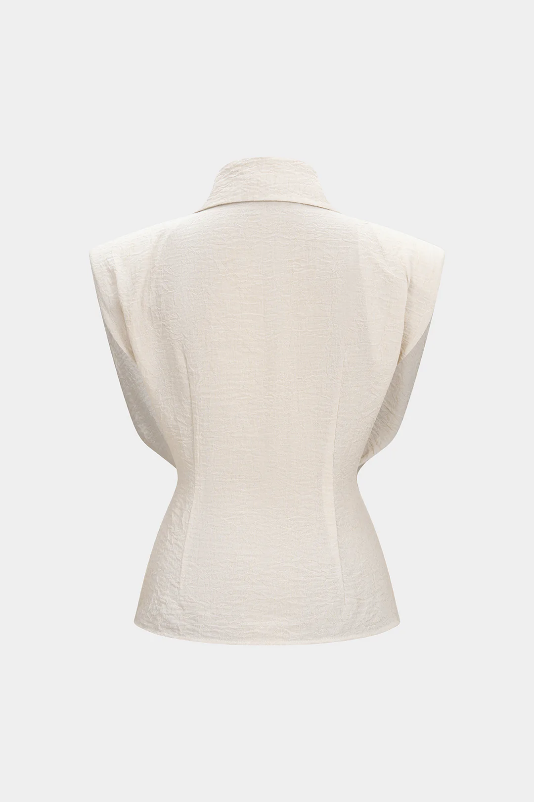 V-Neck Asymmetrical Ruched Shirt - Image 2