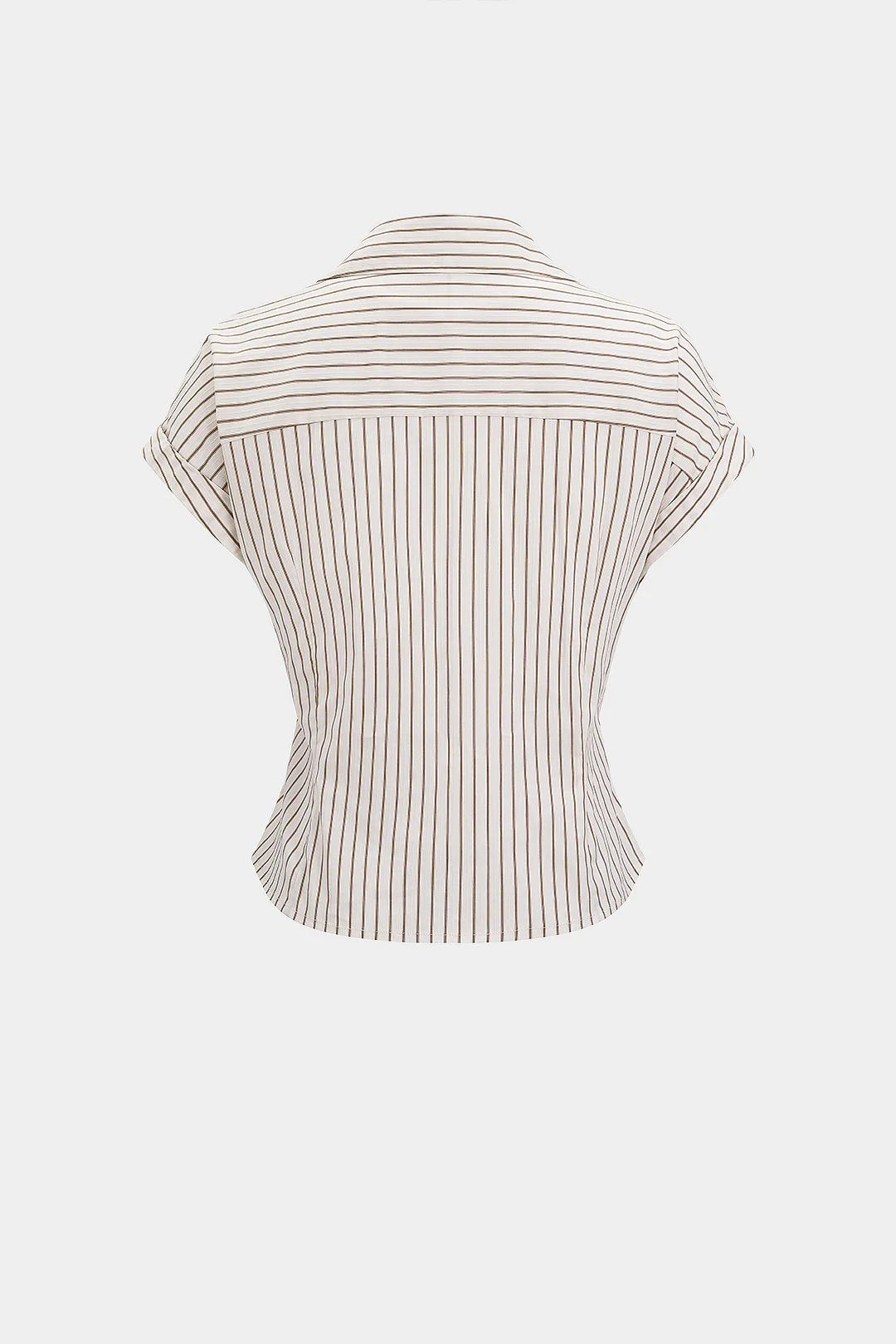 Stripes Print Tie Front Short-Sleeve Shirt - Image 2