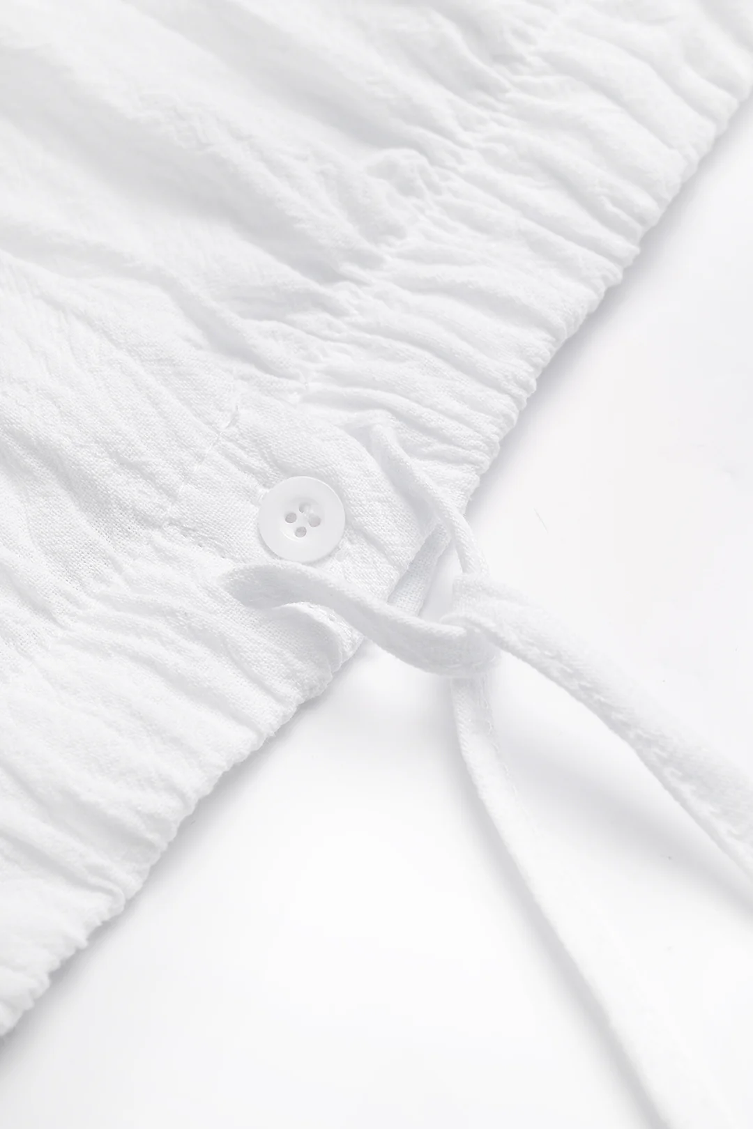 Lapel Drawstring Short-Sleeve Shirt - Image 3