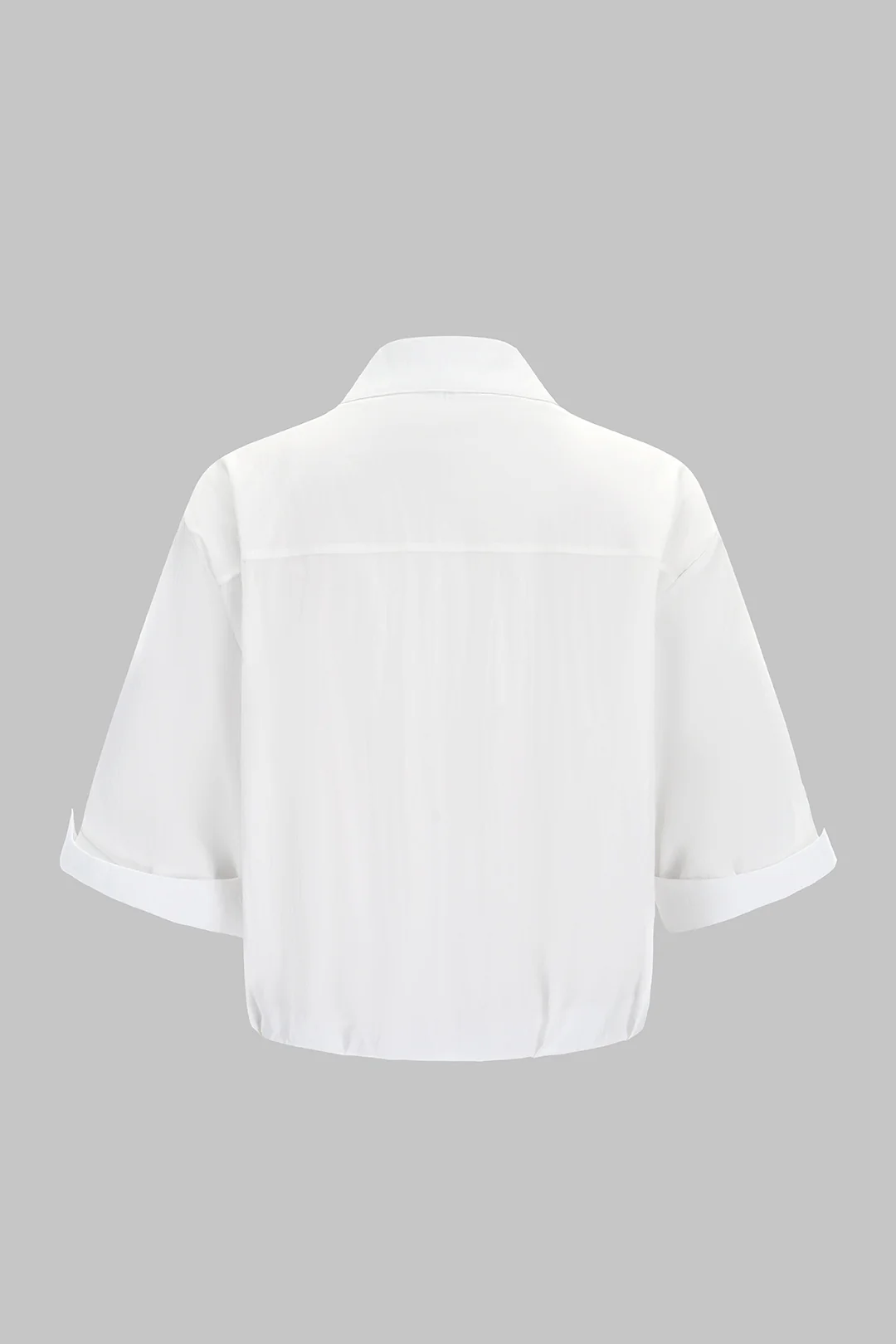 Lapel Button Short Sleeve Shirt - Image 2