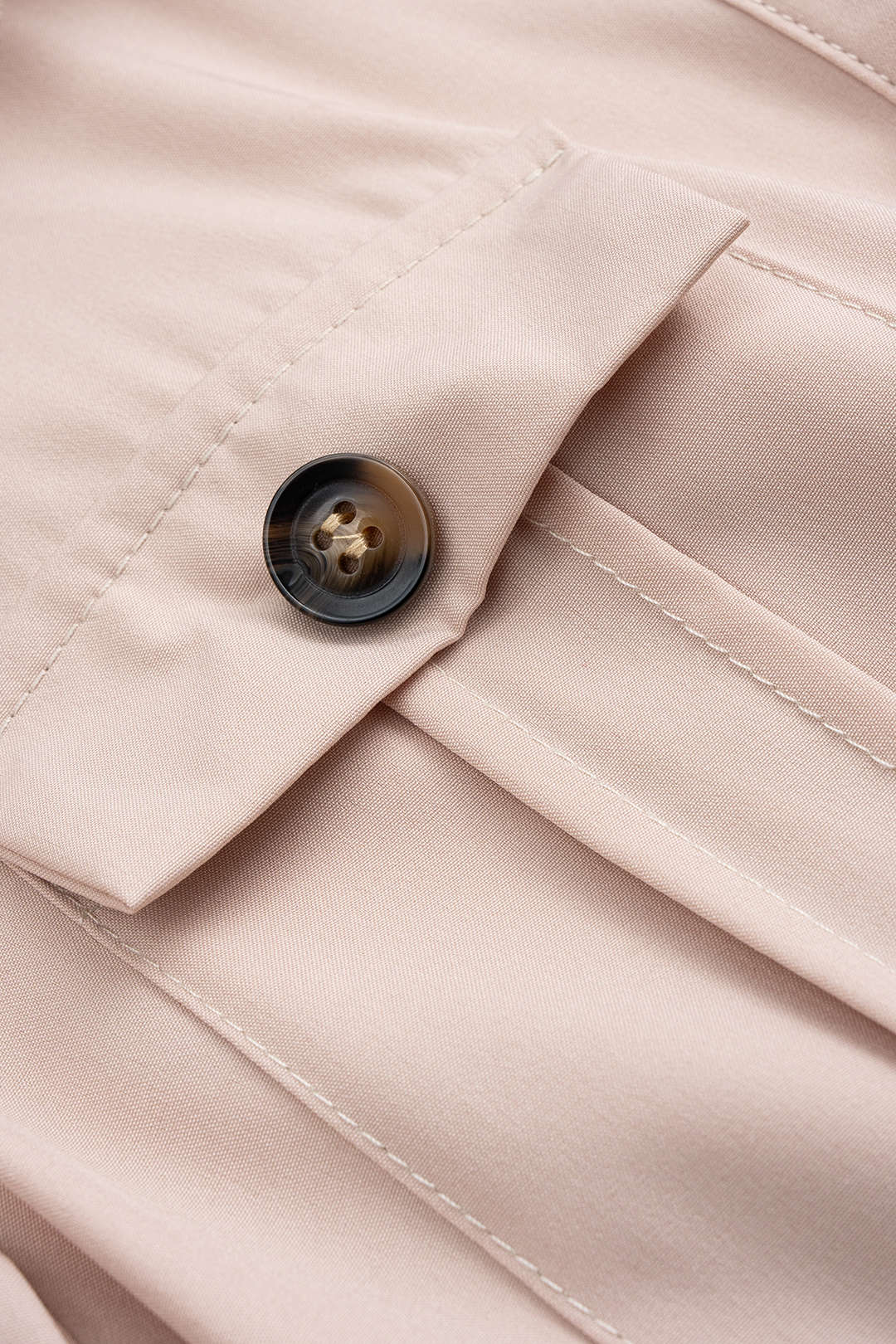 Pleated Belted Wide Leg Long Sleeve Jumpsuit - Image 3
