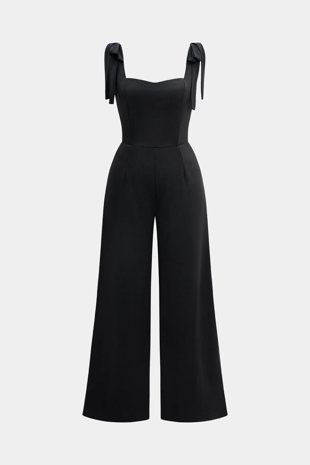 Knotted Square Neck Sleeveless Jumpsuit