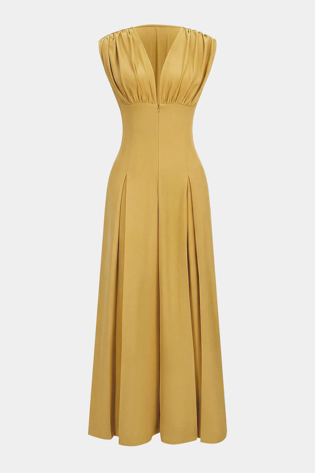 V-Neck Ruched Sleeveless Jumpsuit - Image 6