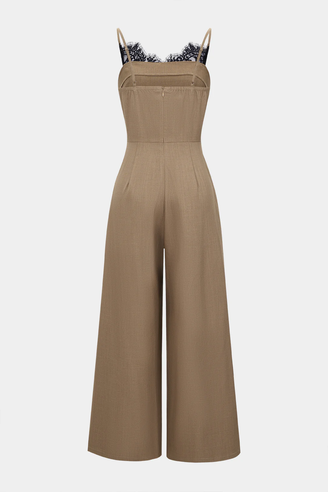Lace Patchwork Asymmetrical Sleeveless Jumpsuit - Image 2