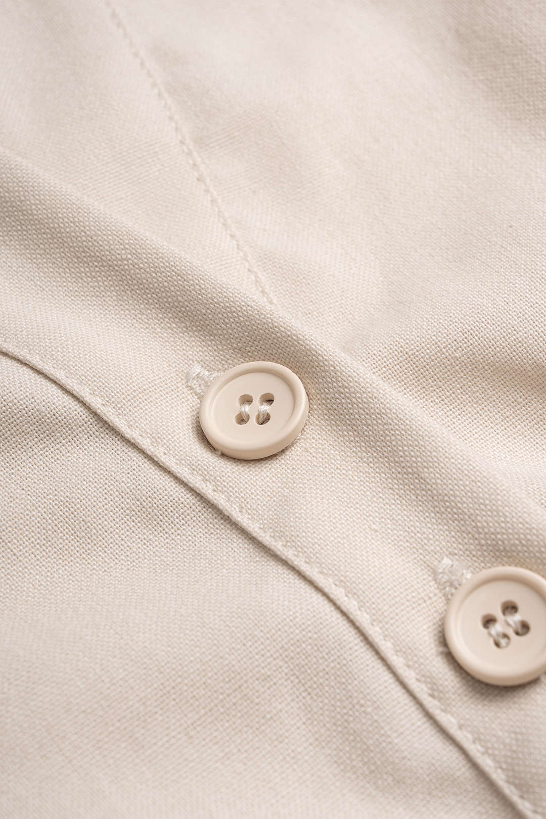 Linen V-Neck Button Pocket Sleeveless Jumpsuit With Scarf - Image 4