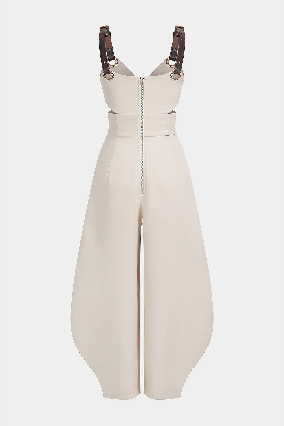Crossed Cut Out V-Neck Sleeveless Jumpsuit - Image 2