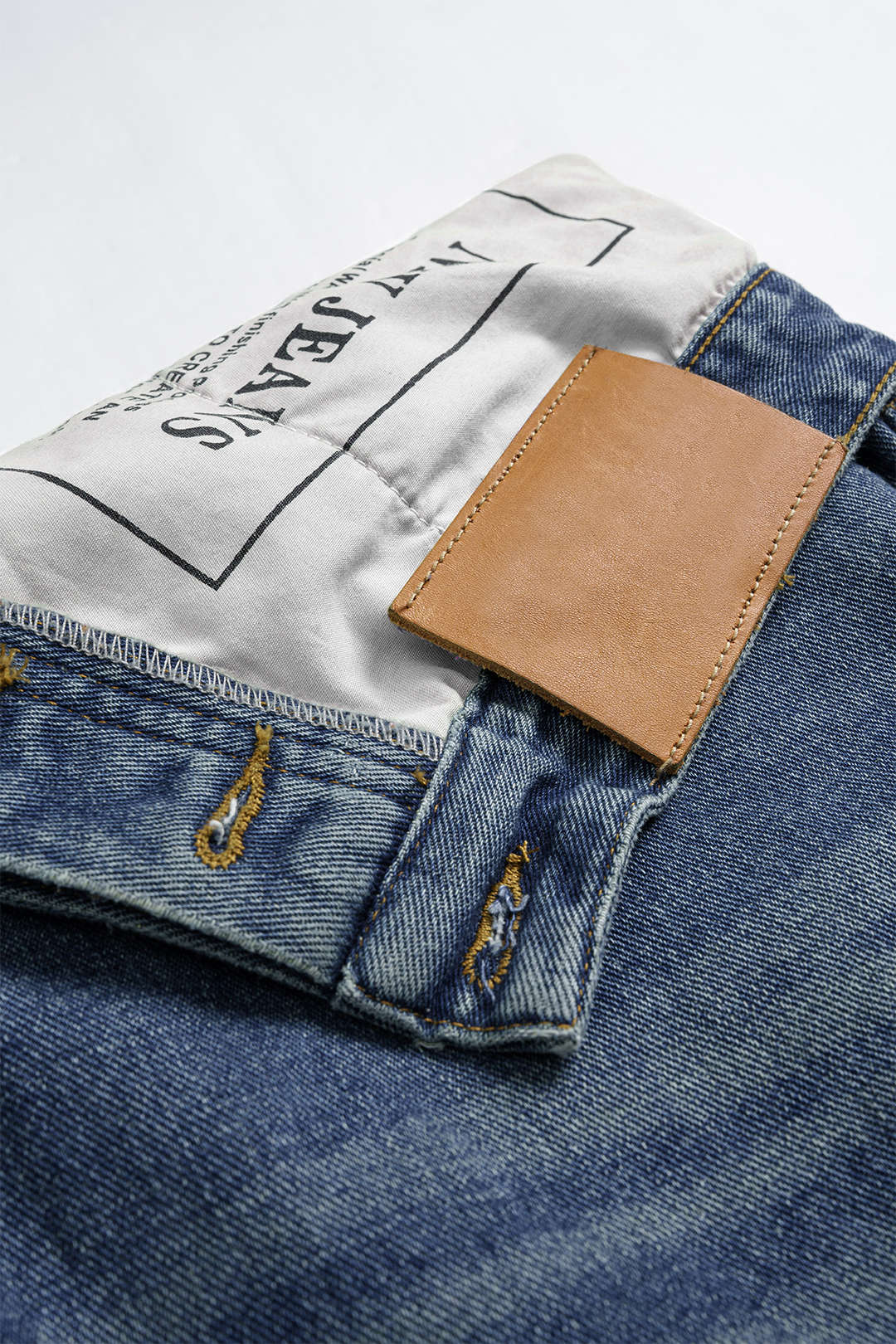 Plus Size Denim Asymmetrical High Waist Jeans - Image 3