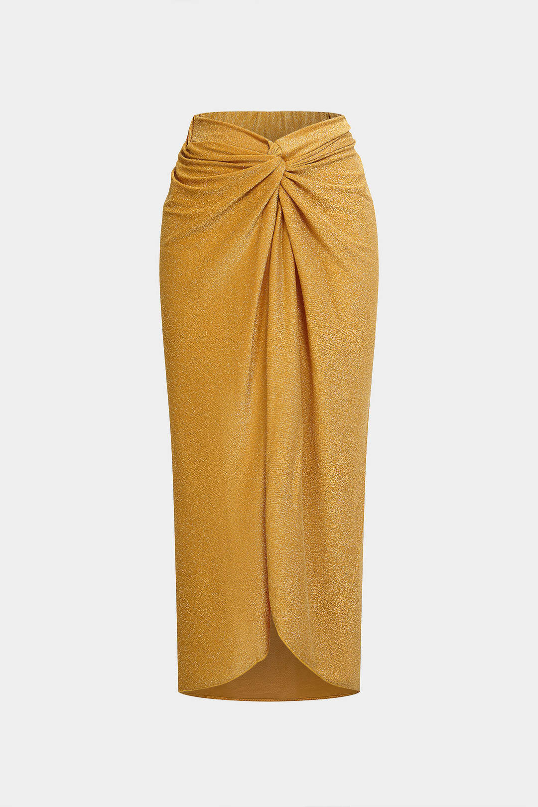Twist Knot Ruched High Waist Bikini Bottom