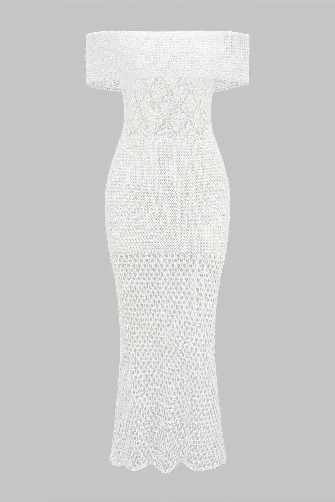 Knit Hollow Out Off Shoulder Cover Up