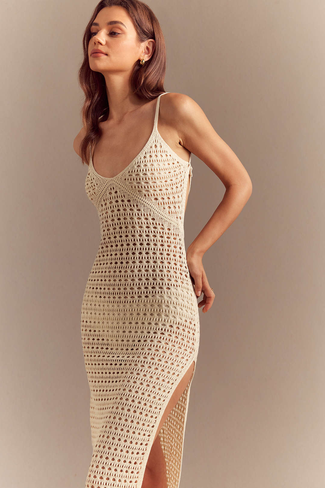 Knit Slip See-Through Cover Up - Image 3