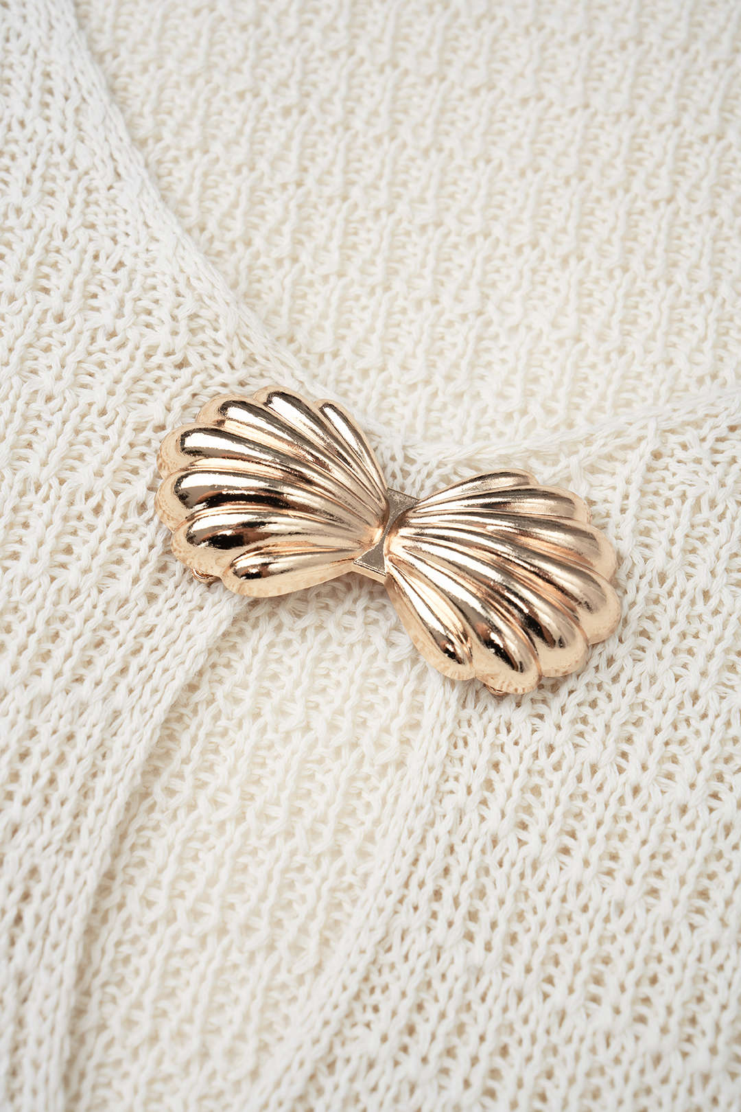 Knit Metallic Cut Out Long Sleeve Cover Up - Image 3