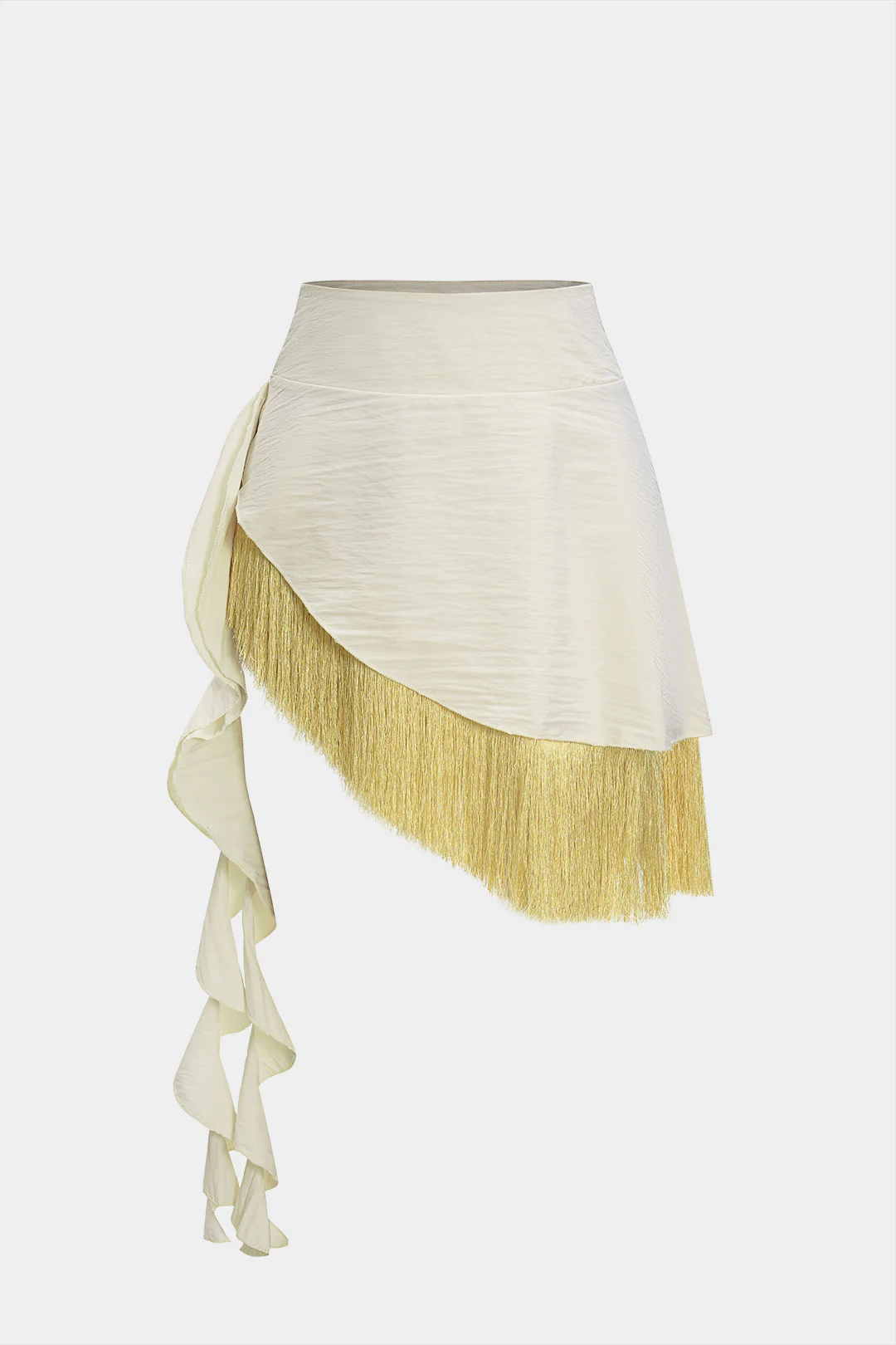 Beaded Halter Neck Tank Top And Fringe Trim Skirt Set - Image 4