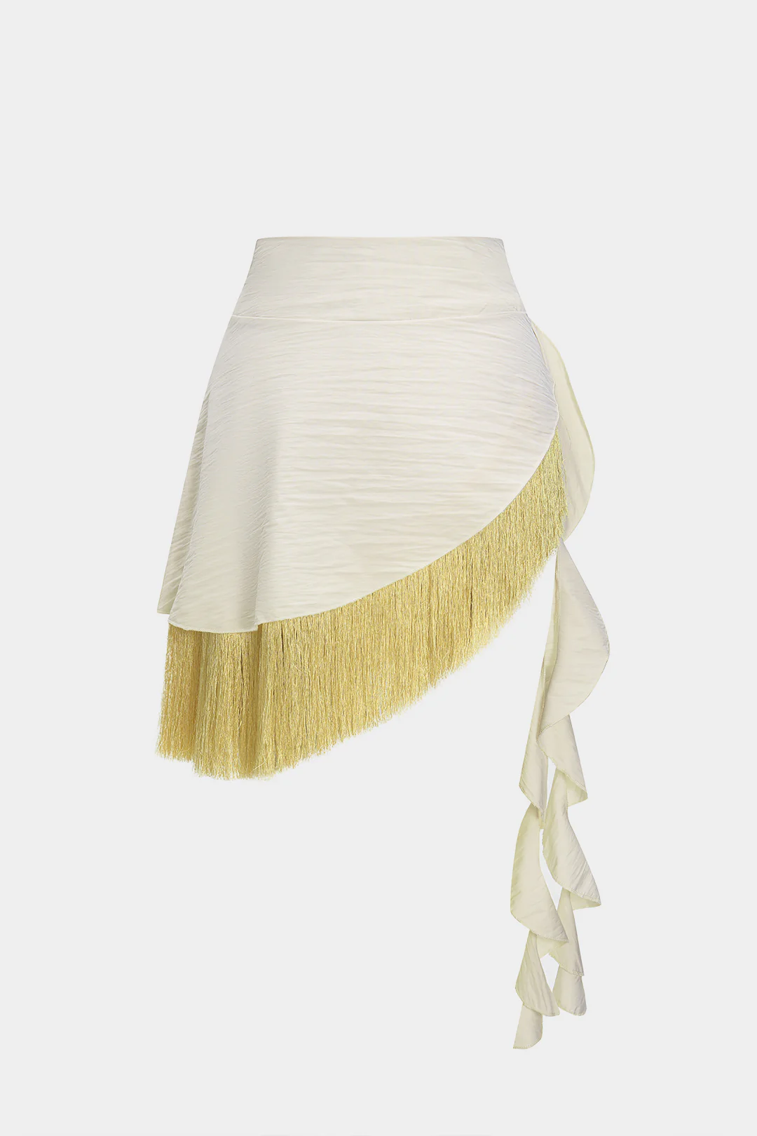 Beaded Halter Neck Tank Top And Fringe Trim Skirt Set - Image 5