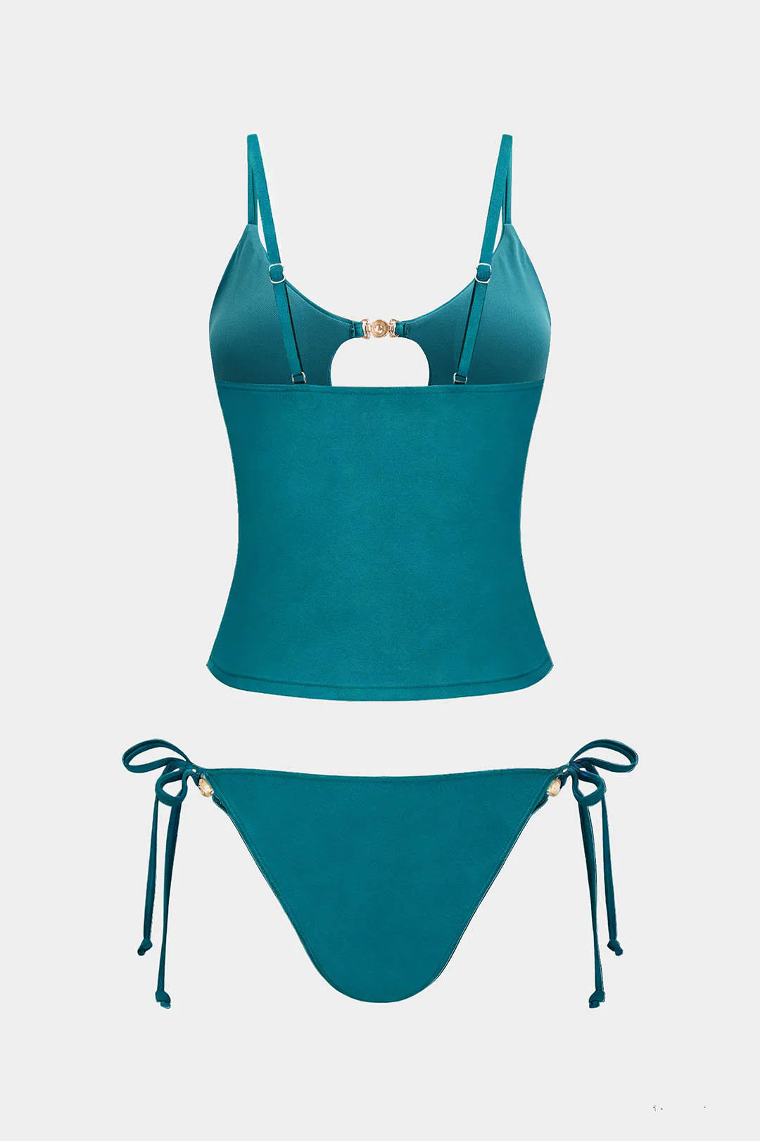 Metallic Decor Cut Out Bikini Set - Image 3
