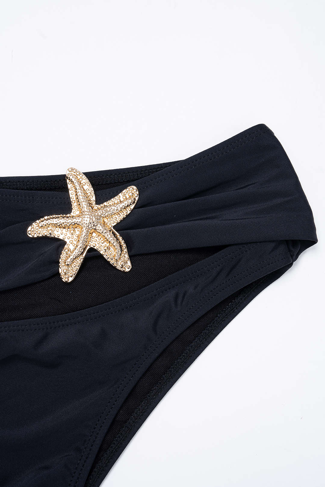 Metallic Cut Out Ruched Bikini Set - Image 3