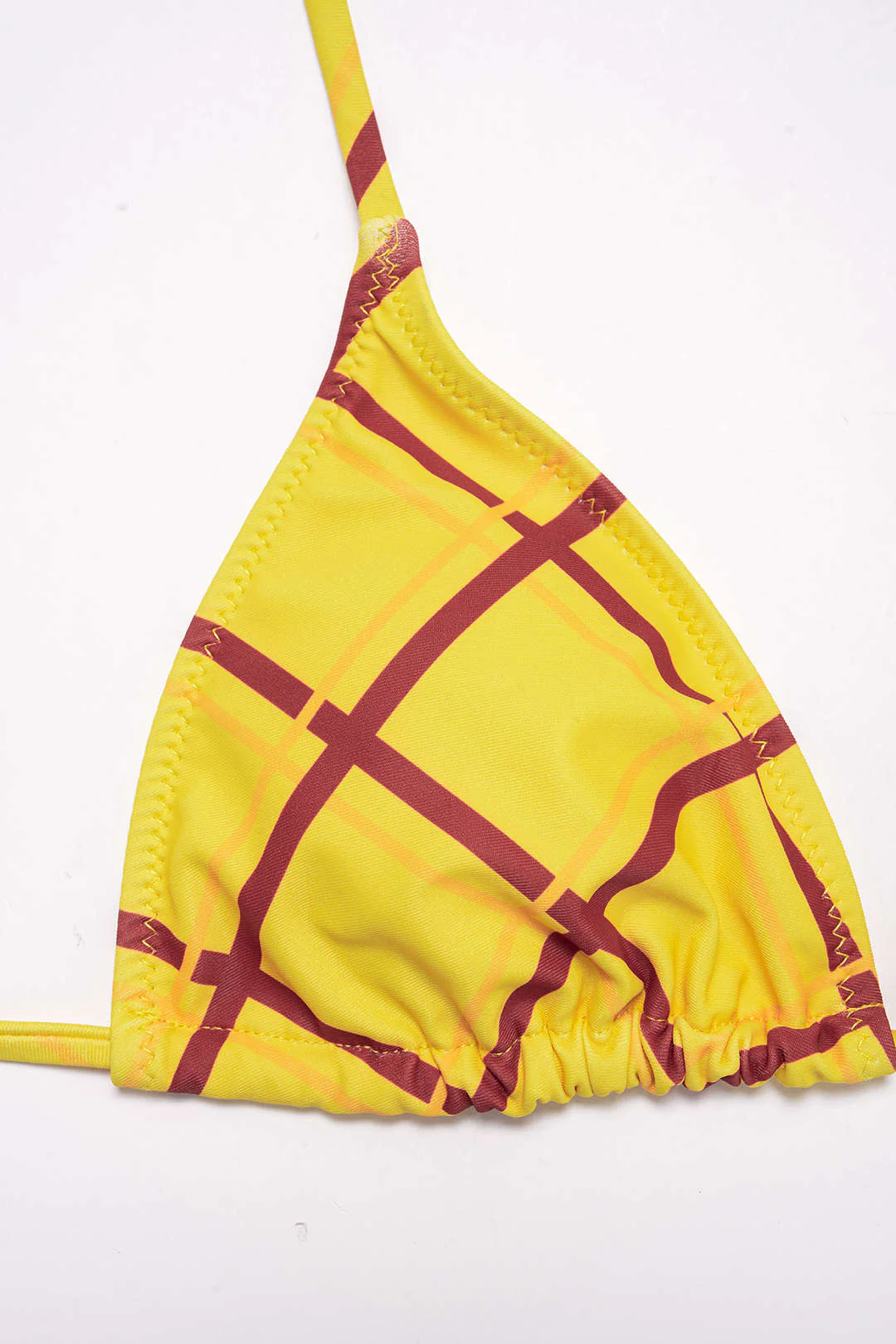 Plaid Print Halter Neck Tie-Up Bikini Set - Image 5