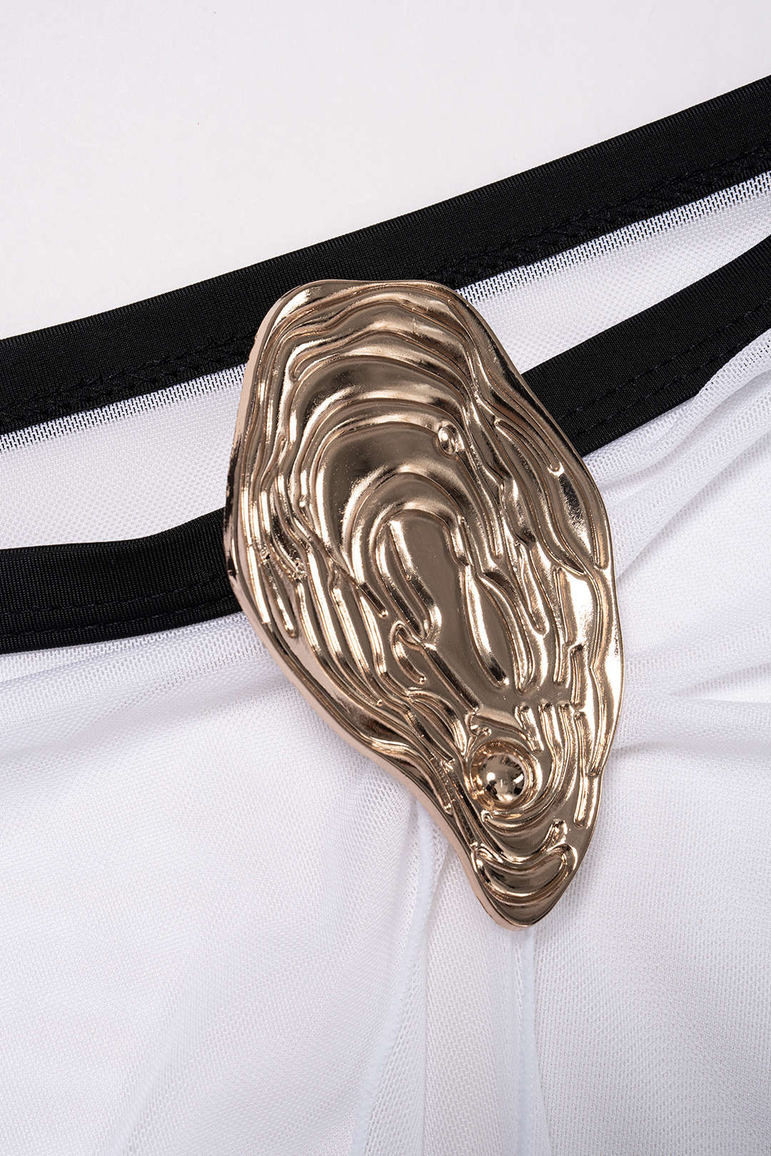 Contrast Metallic Strapless Bikini Set - Image 3