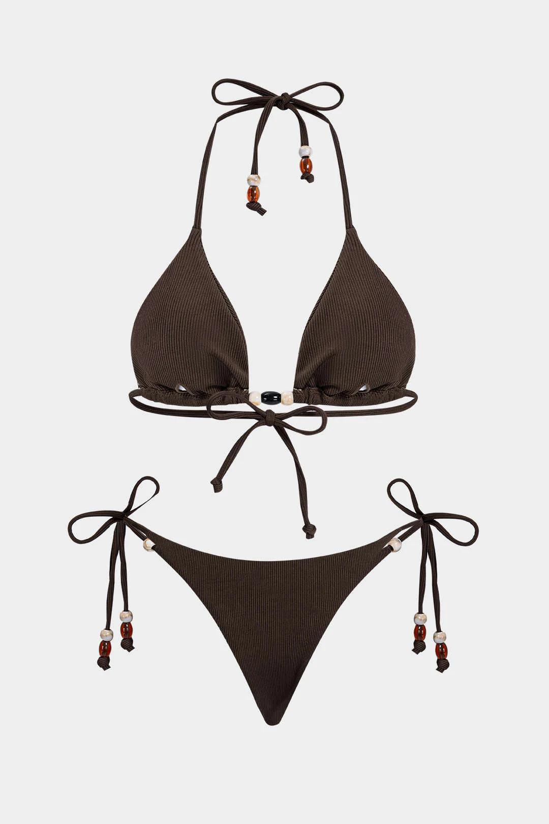 Halter Neck Tie-Up Bikini Set - Image 3