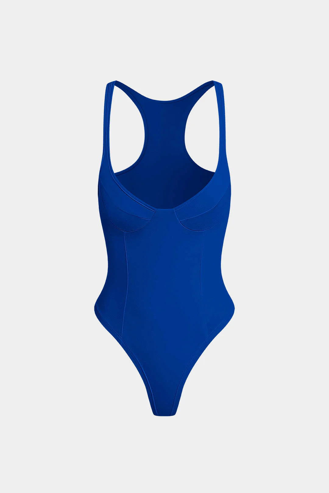 Basic Solid Deep-V Neck Bustier Bodysuit - Image 13