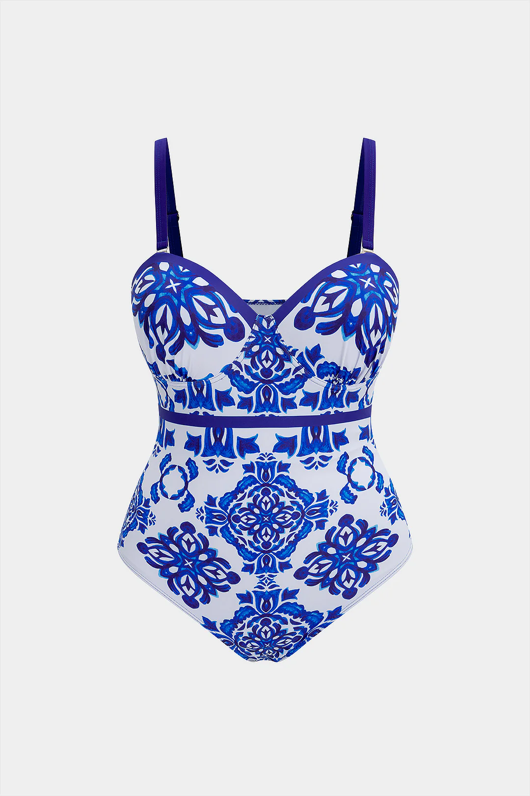 Plus Size Artistic Print Swimsuit