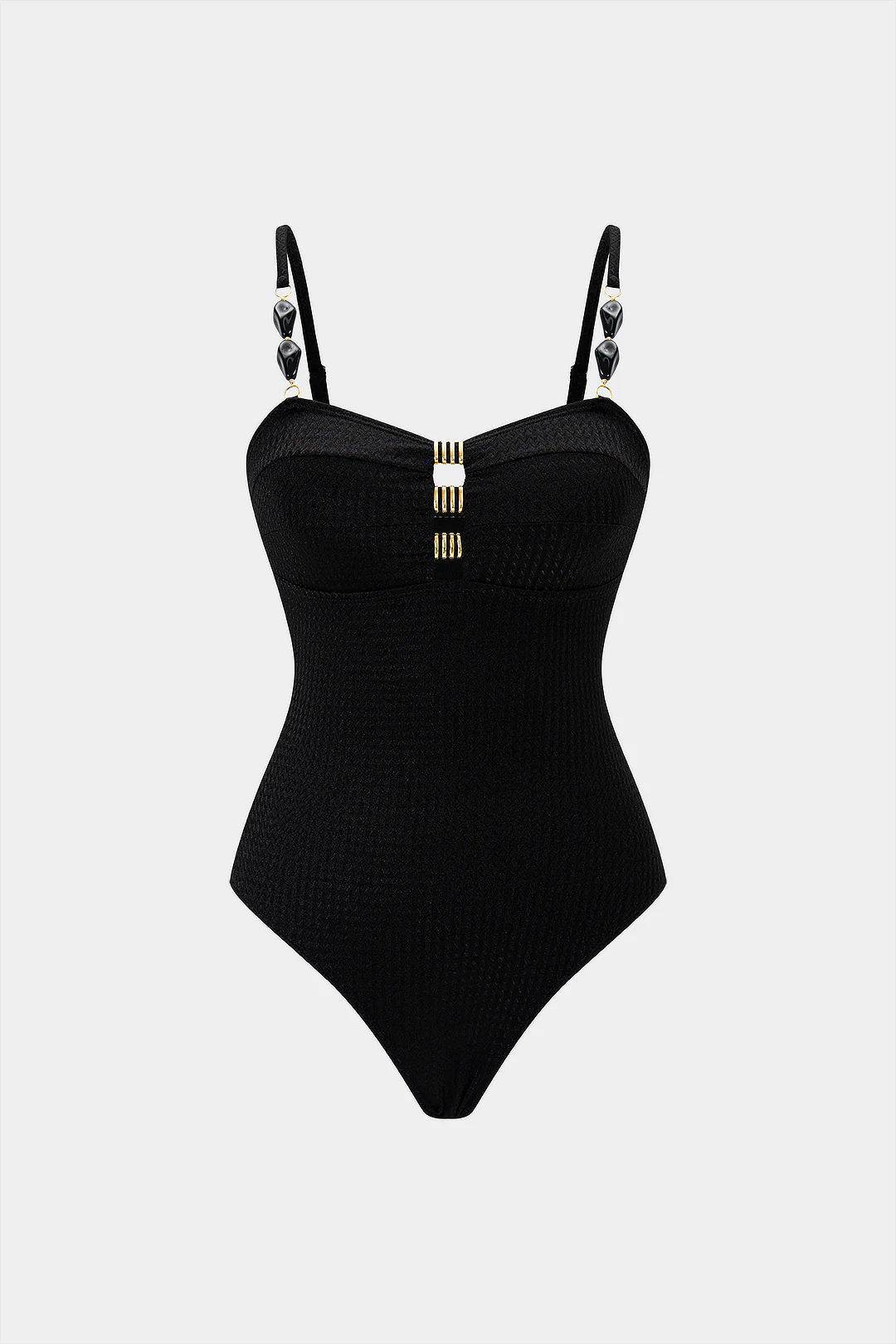 Metallic Beaded Swimsuit