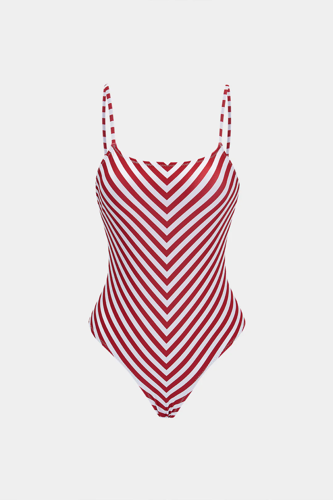 Stripes Print Tie Back Swimsuit